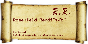 Rosenfeld Renátó névjegykártya