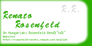 renato rosenfeld business card